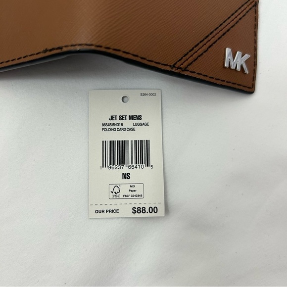 Michael Kors  Men's Jet Set Folding Card Case  Wallet  Luggage Brown - Picture 3 of 5